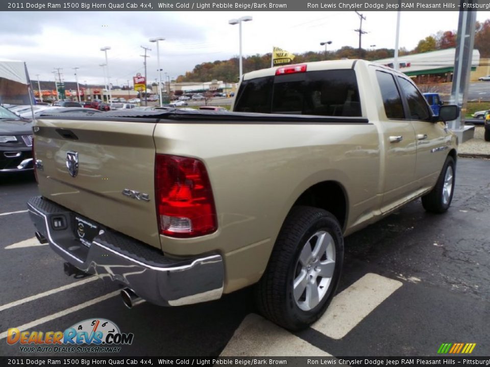 2011 Dodge Ram 1500 Big Horn Quad Cab 4x4 White Gold / Light Pebble Beige/Bark Brown Photo #5