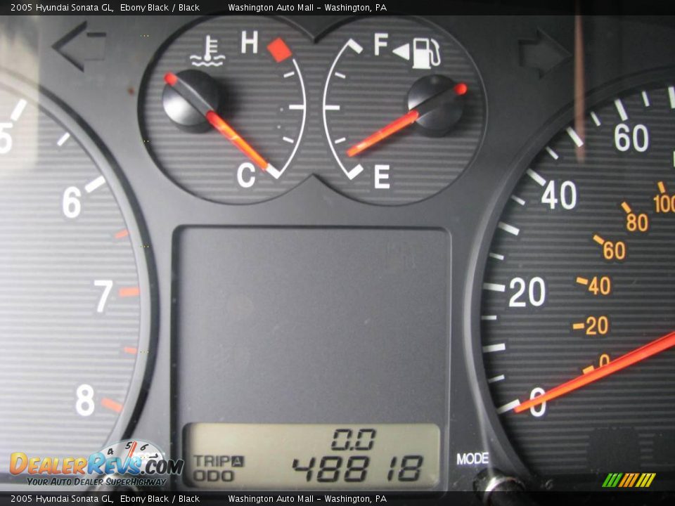 2005 Hyundai Sonata GL Ebony Black / Black Photo #20