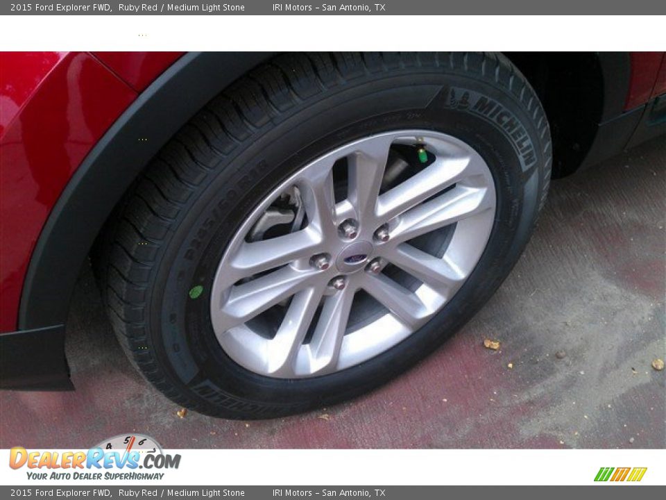 2015 Ford Explorer FWD Ruby Red / Medium Light Stone Photo #3