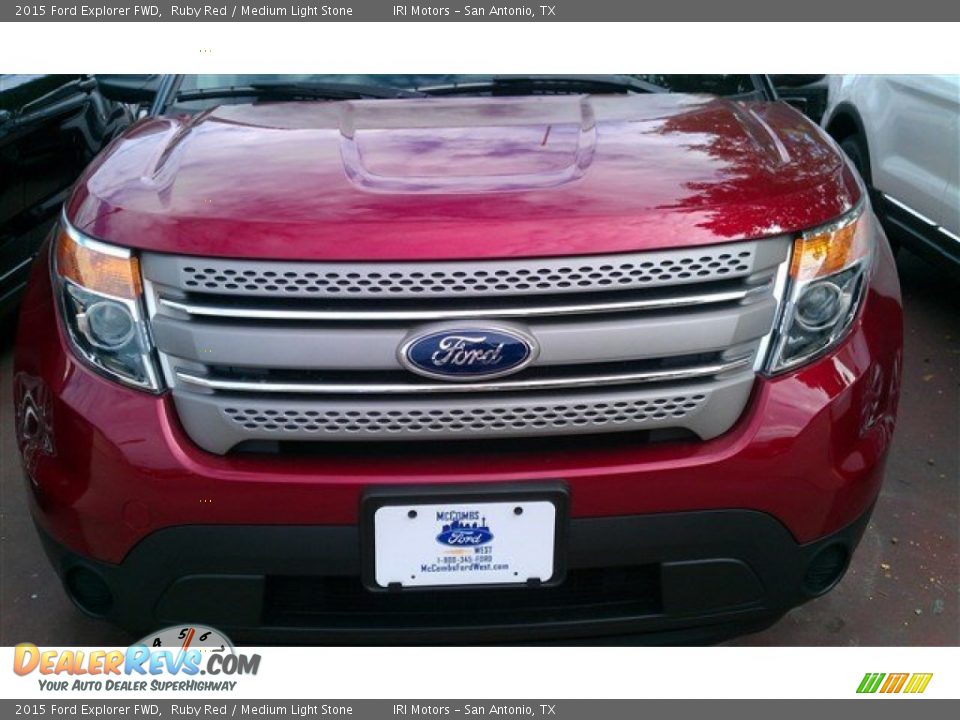 2015 Ford Explorer FWD Ruby Red / Medium Light Stone Photo #4