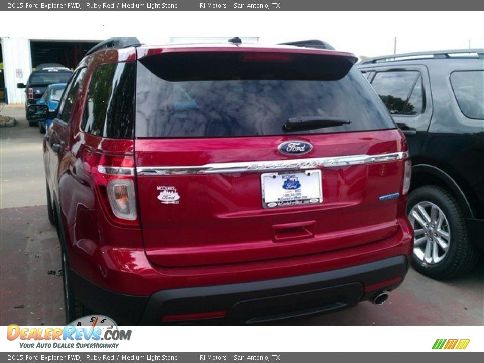 2015 Ford Explorer FWD Ruby Red / Medium Light Stone Photo #8