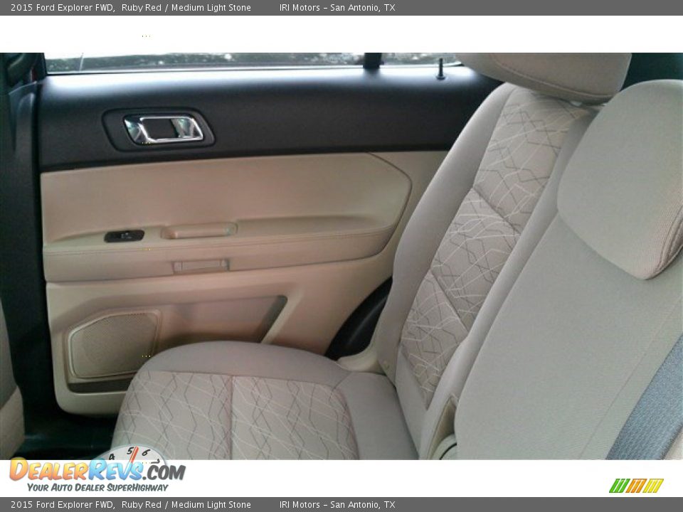 2015 Ford Explorer FWD Ruby Red / Medium Light Stone Photo #12