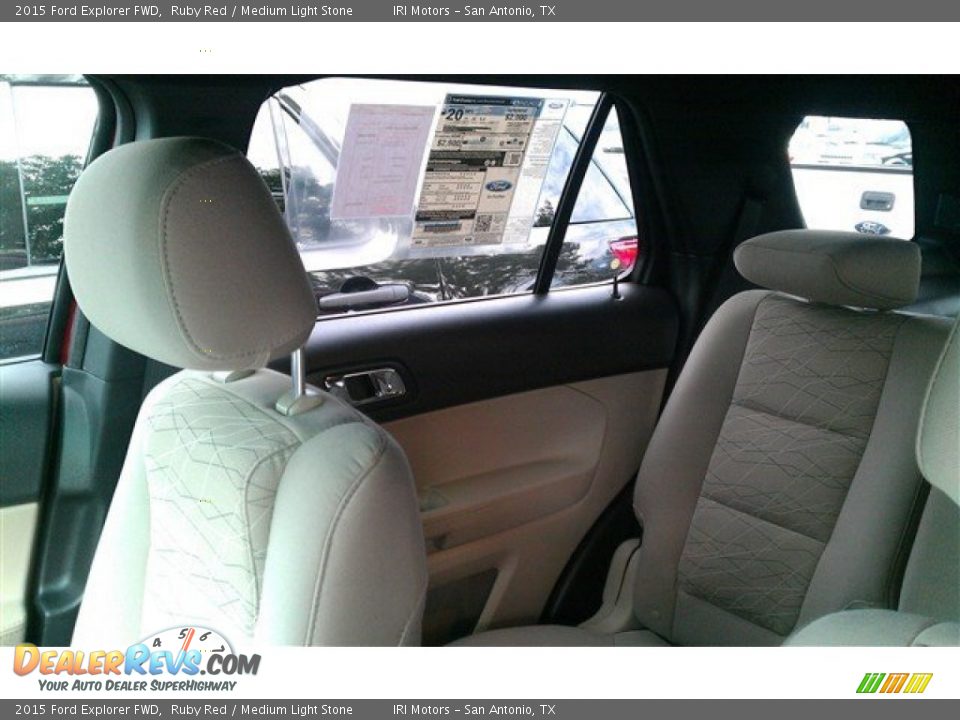 2015 Ford Explorer FWD Ruby Red / Medium Light Stone Photo #15
