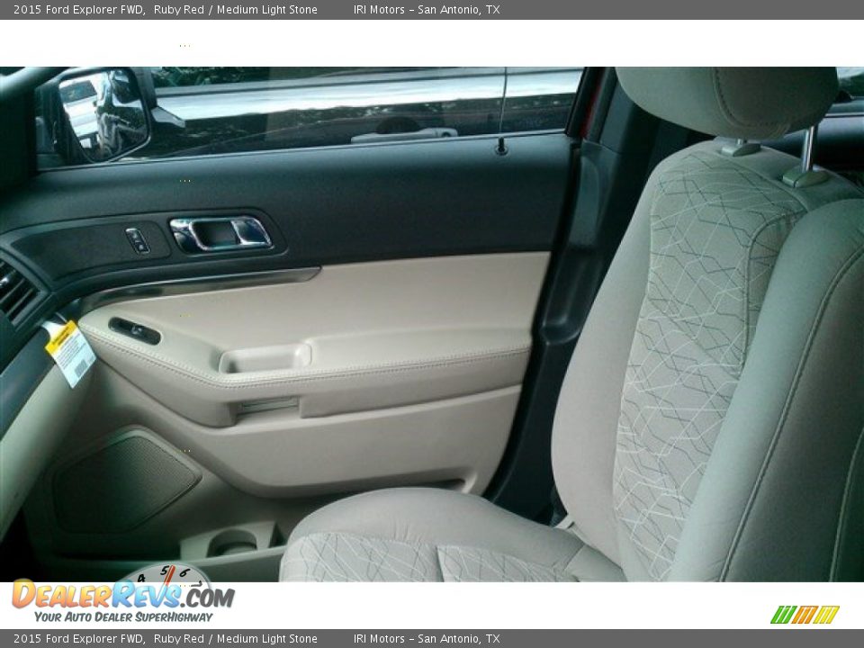 2015 Ford Explorer FWD Ruby Red / Medium Light Stone Photo #16