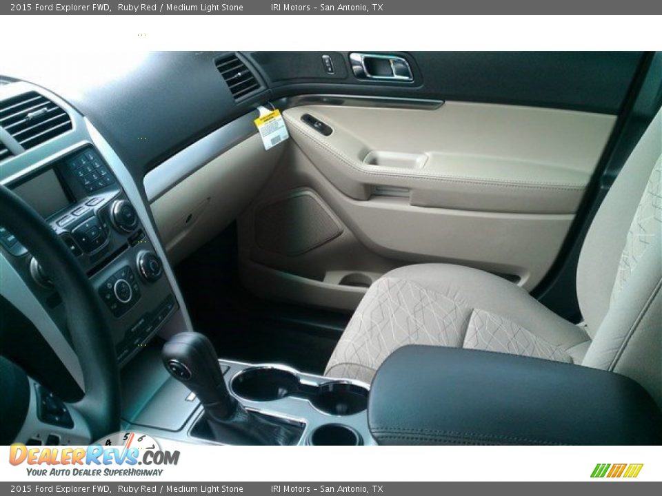 2015 Ford Explorer FWD Ruby Red / Medium Light Stone Photo #17