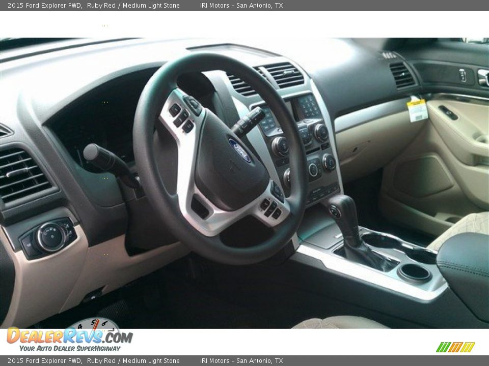 2015 Ford Explorer FWD Ruby Red / Medium Light Stone Photo #18