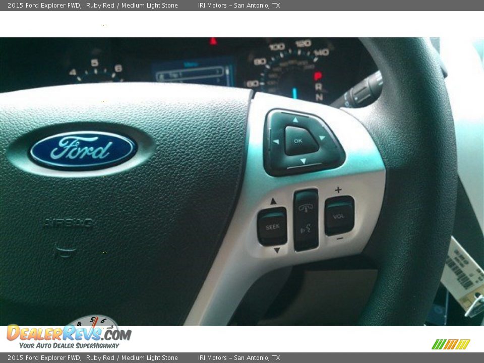 2015 Ford Explorer FWD Ruby Red / Medium Light Stone Photo #23