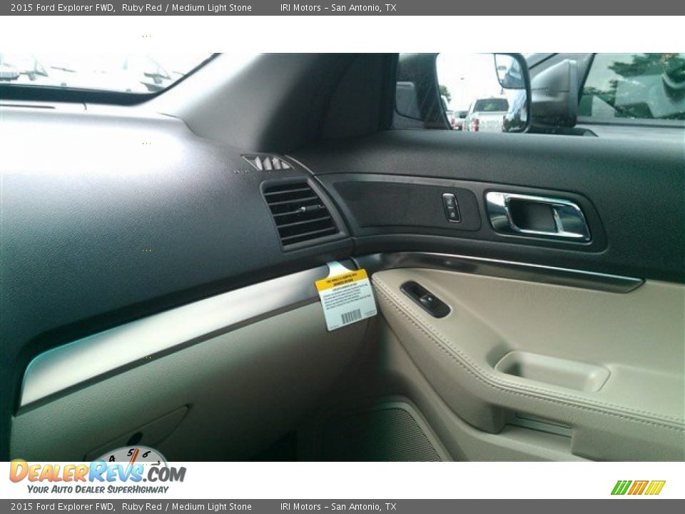 2015 Ford Explorer FWD Ruby Red / Medium Light Stone Photo #28