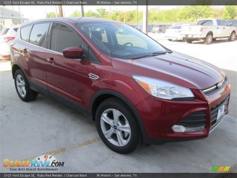 2015 Ford Escape SE Ruby Red Metallic / Charcoal Black Photo #7