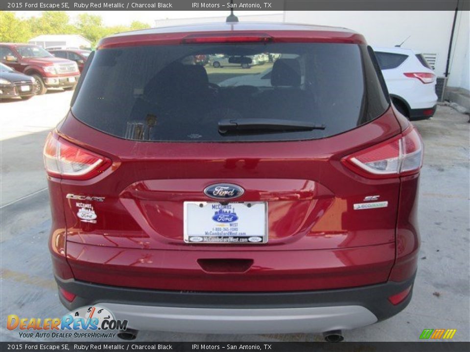 2015 Ford Escape SE Ruby Red Metallic / Charcoal Black Photo #11
