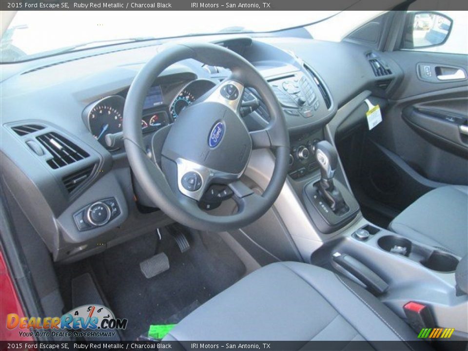 Charcoal Black Interior - 2015 Ford Escape SE Photo #21