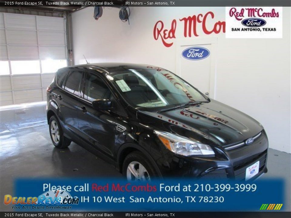 2015 Ford Escape SE Tuxedo Black Metallic / Charcoal Black Photo #1
