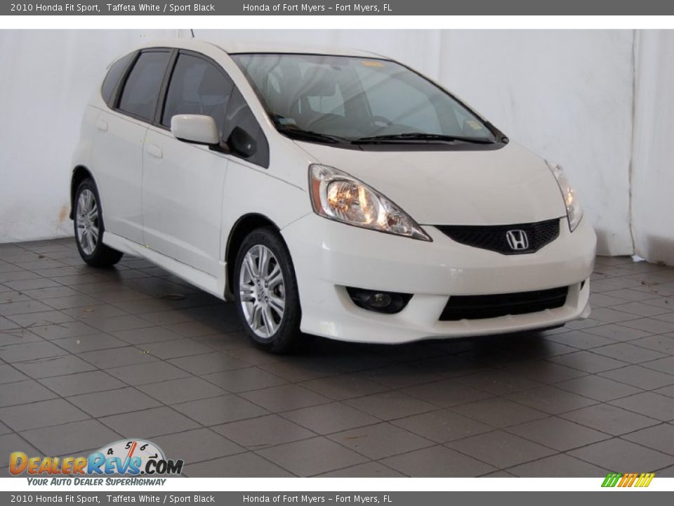 2010 Honda Fit Sport Taffeta White / Sport Black Photo #1