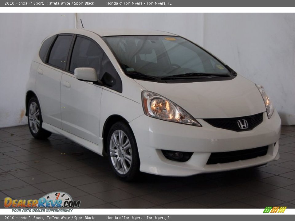 2010 Honda Fit Sport Taffeta White / Sport Black Photo #2