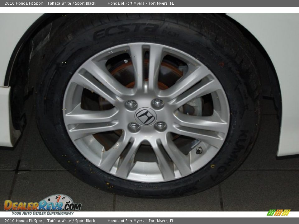2010 Honda Fit Sport Taffeta White / Sport Black Photo #4