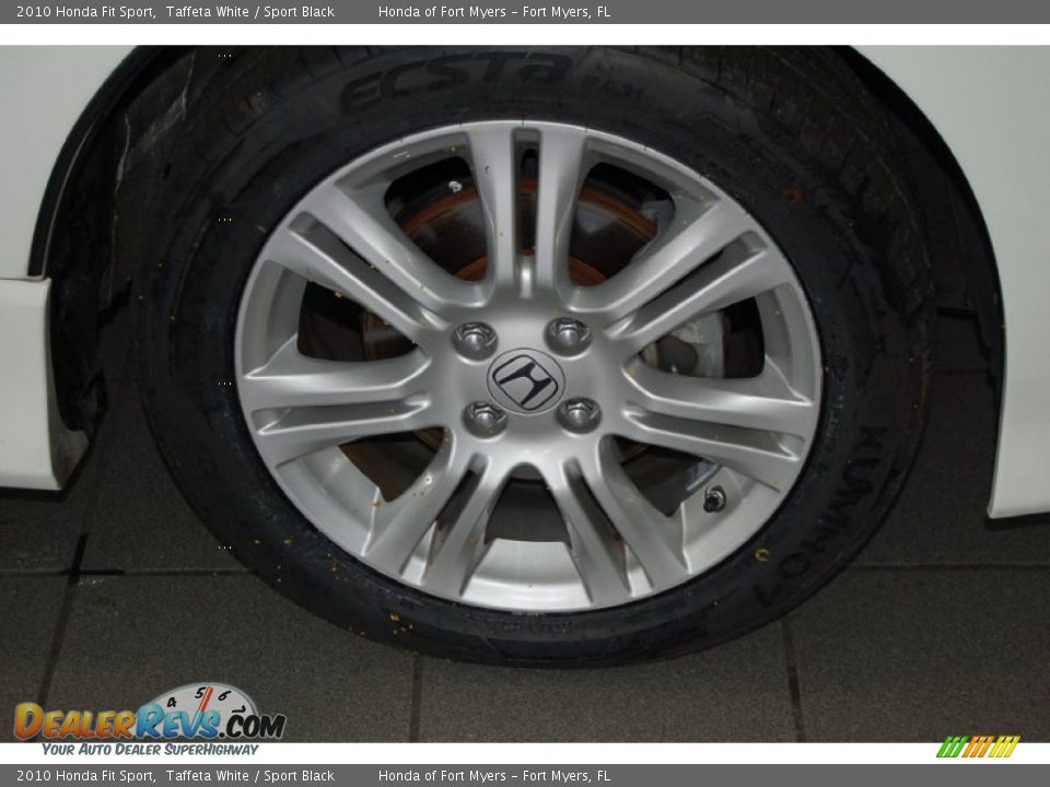 2010 Honda Fit Sport Taffeta White / Sport Black Photo #5