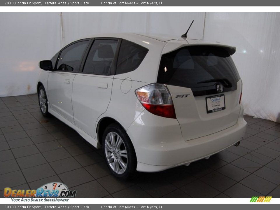 2010 Honda Fit Sport Taffeta White / Sport Black Photo #8