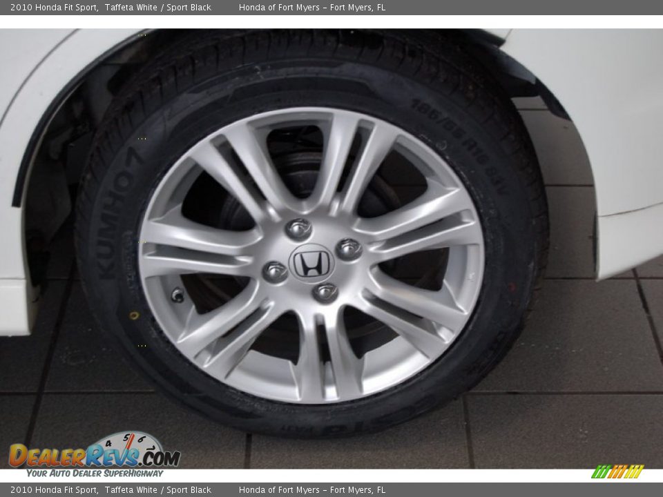 2010 Honda Fit Sport Taffeta White / Sport Black Photo #9