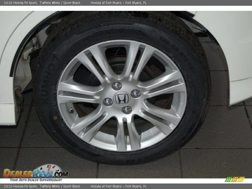 2010 Honda Fit Sport Taffeta White / Sport Black Photo #10