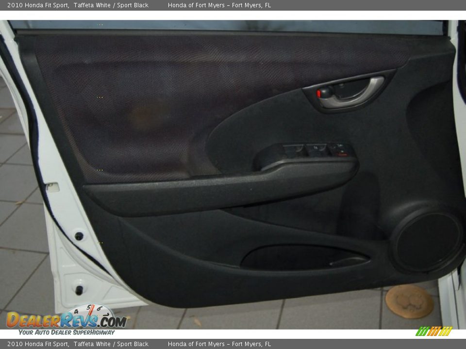 2010 Honda Fit Sport Taffeta White / Sport Black Photo #12