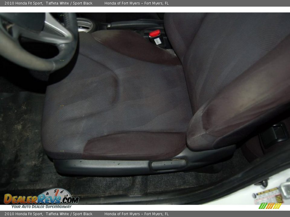 2010 Honda Fit Sport Taffeta White / Sport Black Photo #14