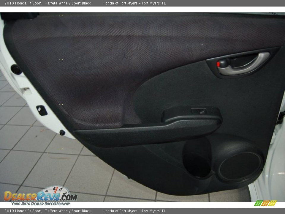 2010 Honda Fit Sport Taffeta White / Sport Black Photo #21