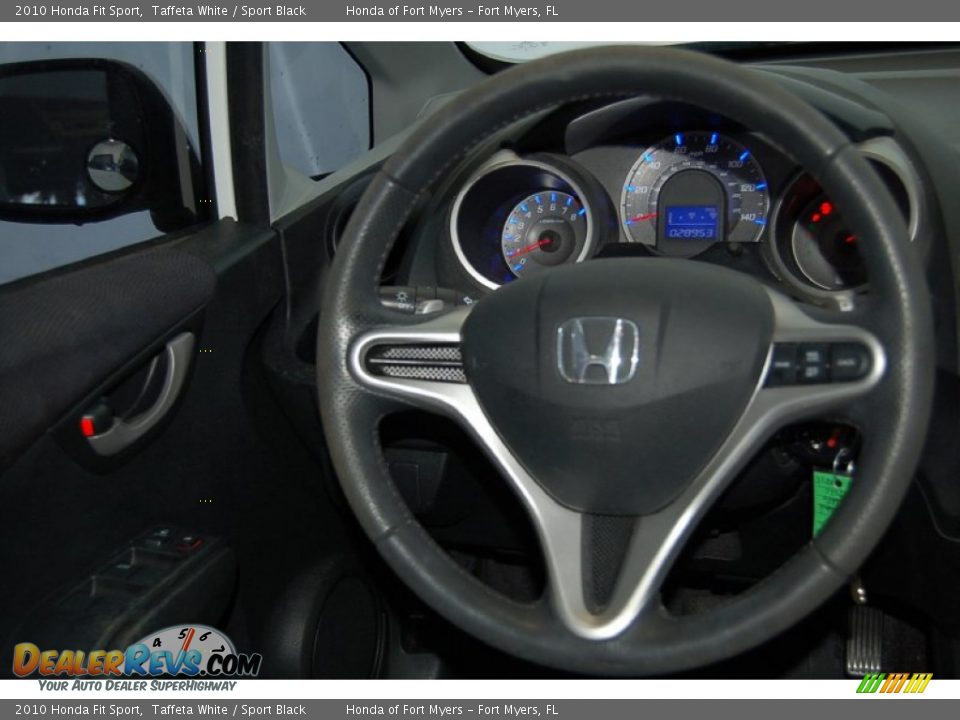 2010 Honda Fit Sport Taffeta White / Sport Black Photo #25