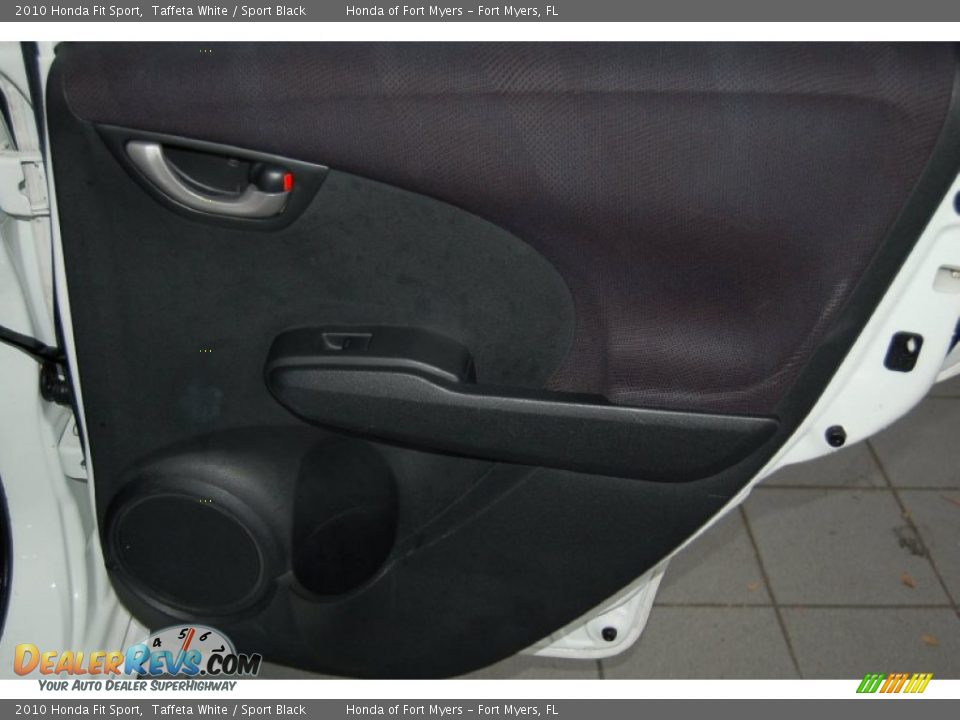 2010 Honda Fit Sport Taffeta White / Sport Black Photo #27