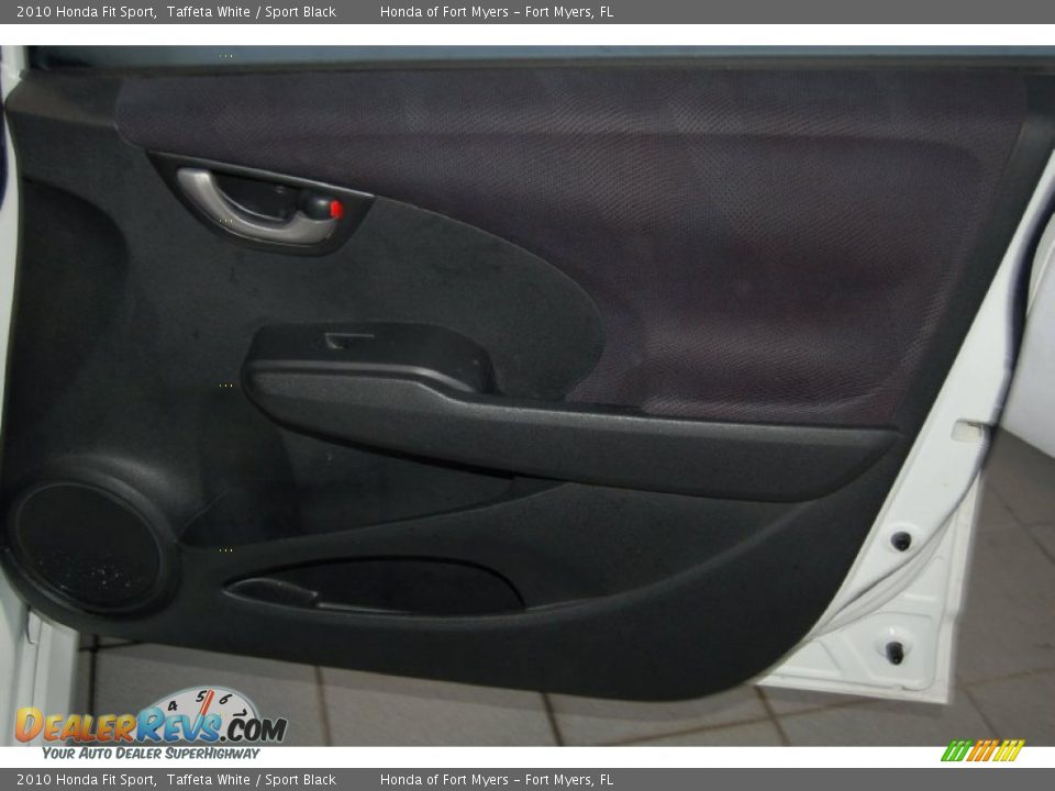 2010 Honda Fit Sport Taffeta White / Sport Black Photo #29