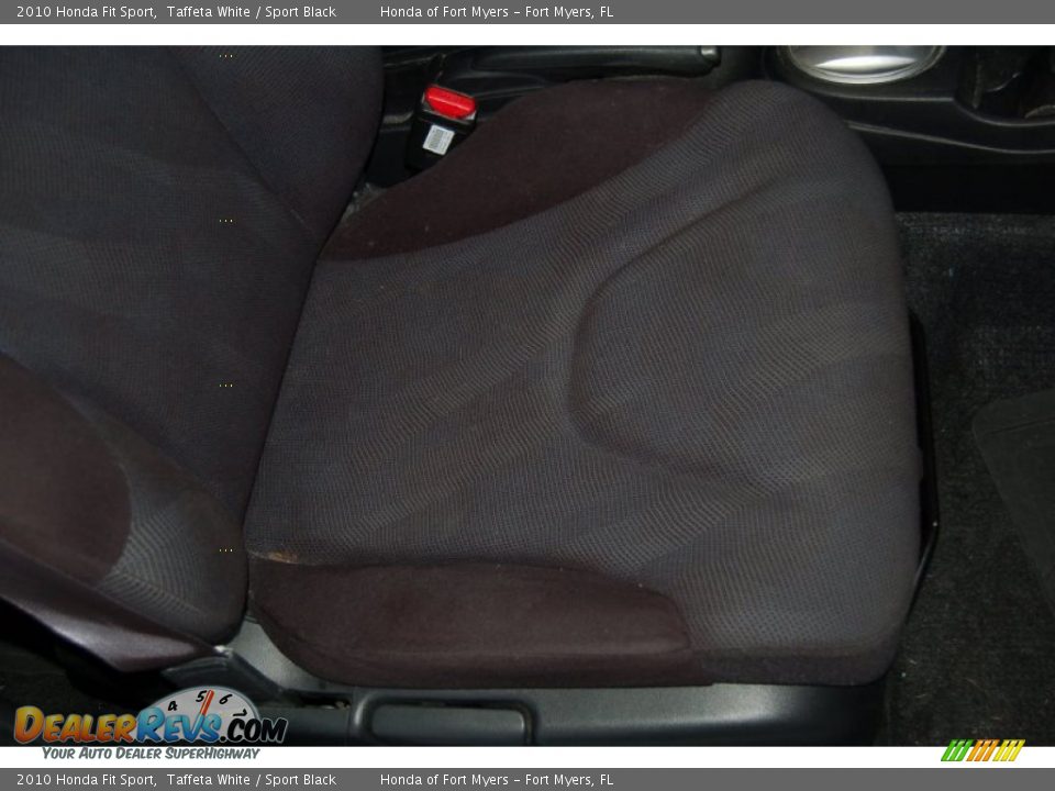 2010 Honda Fit Sport Taffeta White / Sport Black Photo #31
