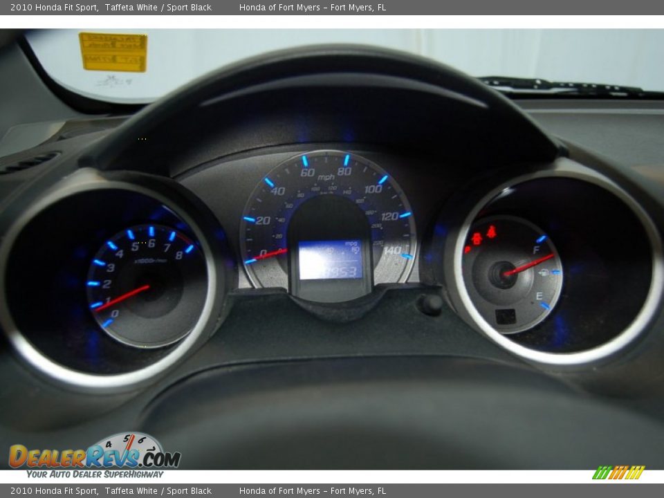 2010 Honda Fit Sport Taffeta White / Sport Black Photo #33