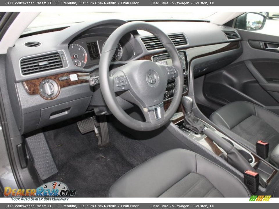 2014 Volkswagen Passat TDI SEL Premium Platinum Gray Metallic / Titan Black Photo #12