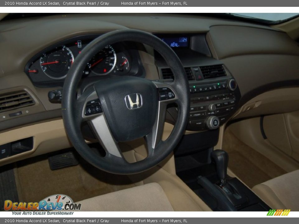 2010 Honda Accord LX Sedan Crystal Black Pearl / Gray Photo #13