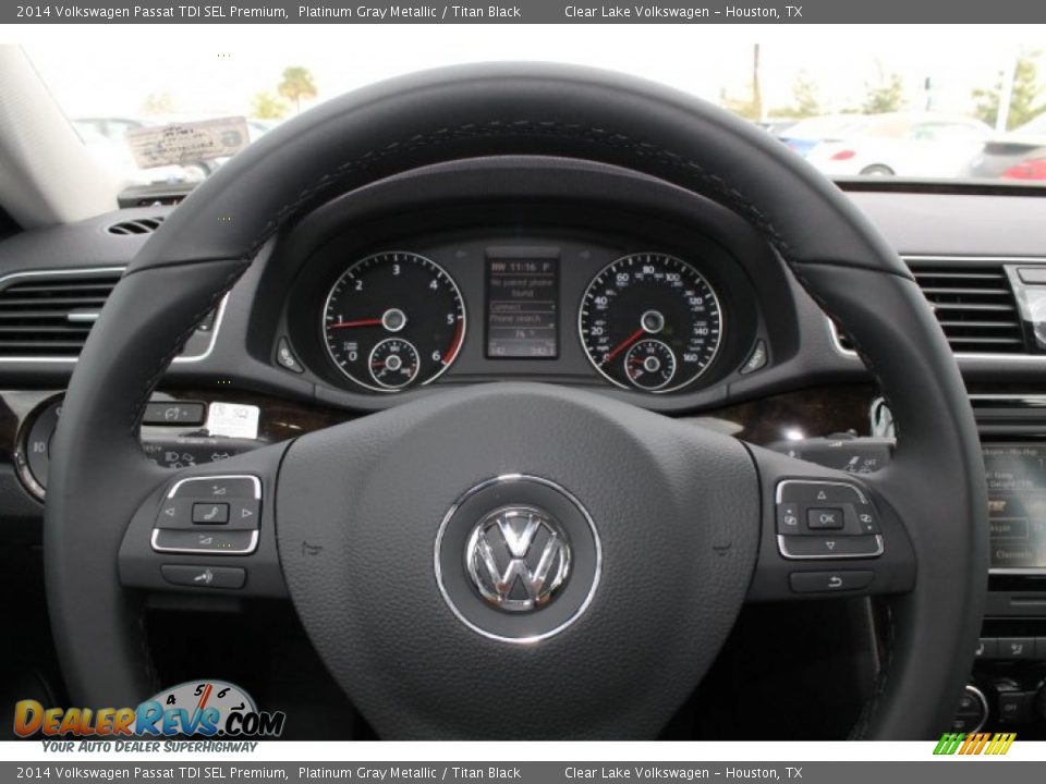 2014 Volkswagen Passat TDI SEL Premium Platinum Gray Metallic / Titan Black Photo #28