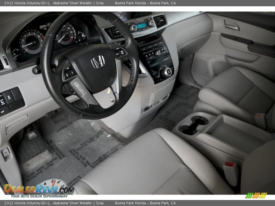2012 Honda Odyssey EX-L Alabaster Silver Metallic / Gray Photo #13