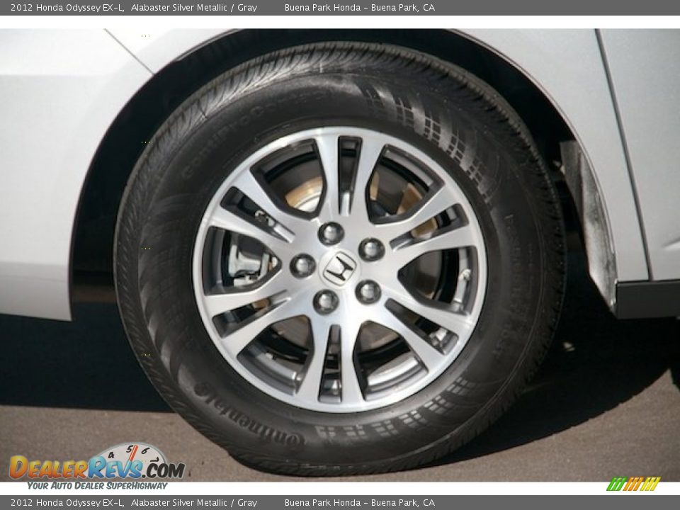 2012 Honda Odyssey EX-L Alabaster Silver Metallic / Gray Photo #34