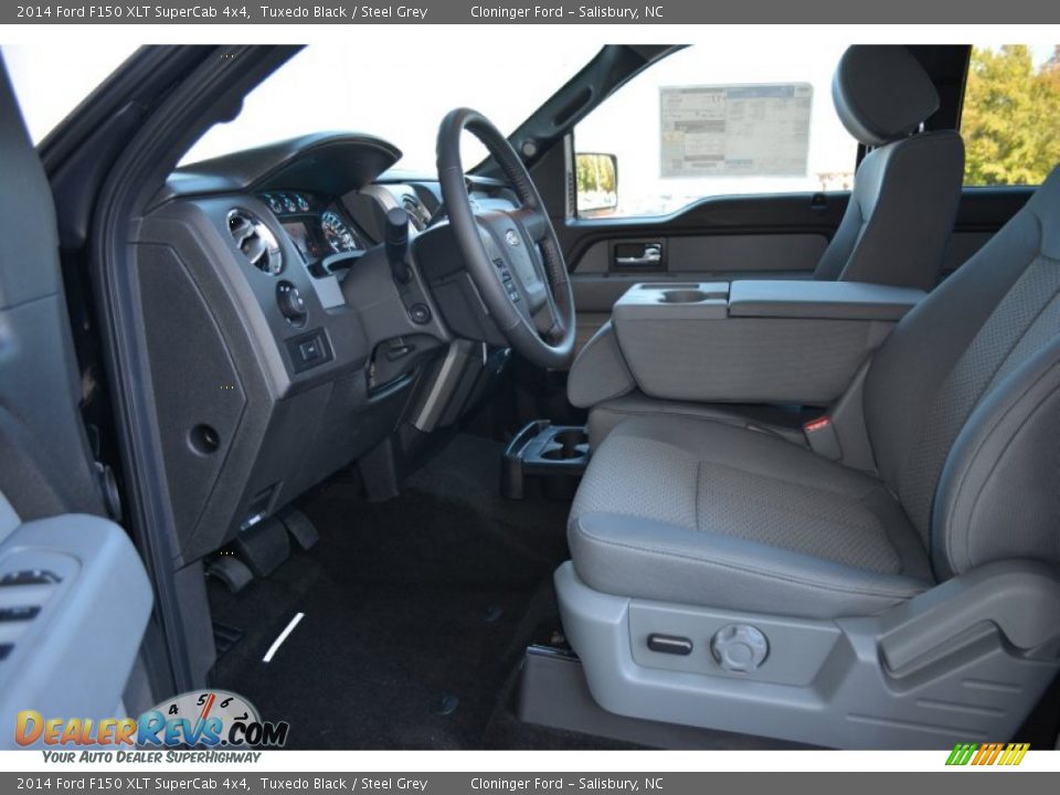 2014 Ford F150 XLT SuperCab 4x4 Tuxedo Black / Steel Grey Photo #6