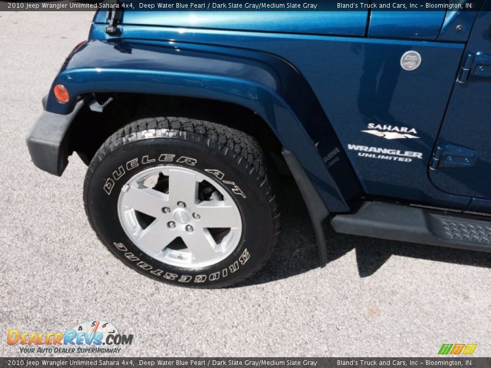2010 Jeep Wrangler Unlimited Sahara 4x4 Deep Water Blue Pearl / Dark Slate Gray/Medium Slate Gray Photo #16