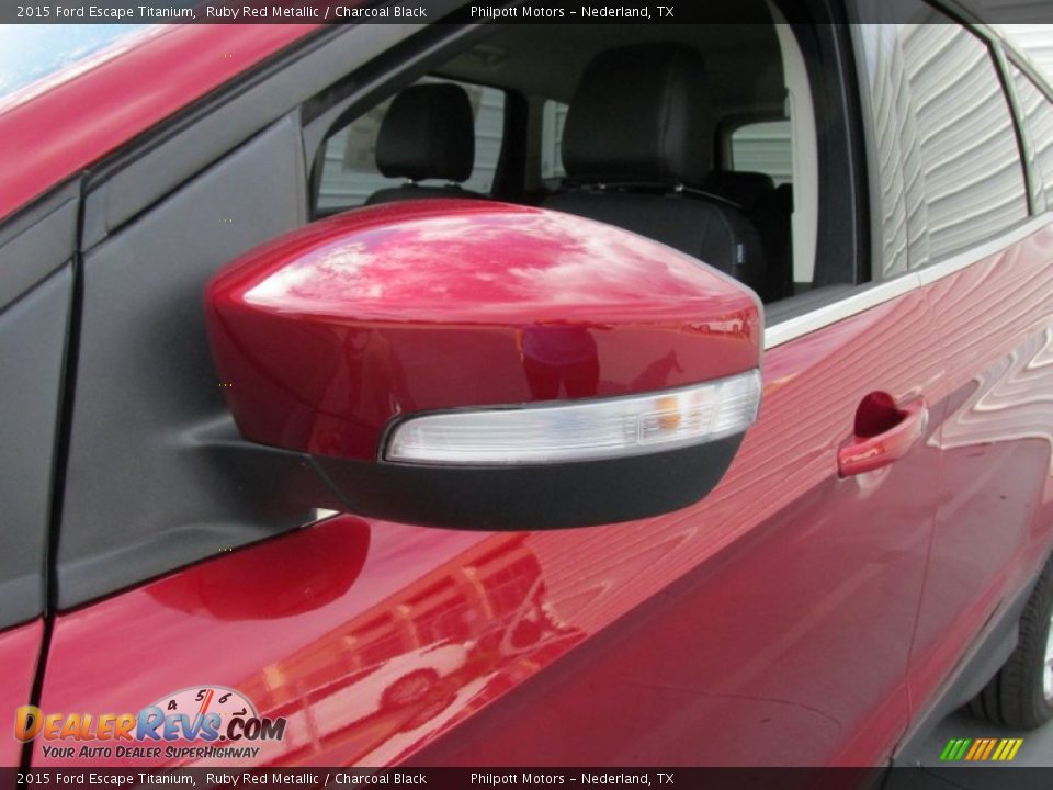 2015 Ford Escape Titanium Ruby Red Metallic / Charcoal Black Photo #12