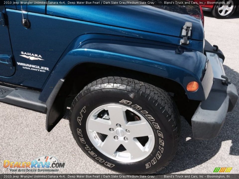 2010 Jeep Wrangler Unlimited Sahara 4x4 Deep Water Blue Pearl / Dark Slate Gray/Medium Slate Gray Photo #20