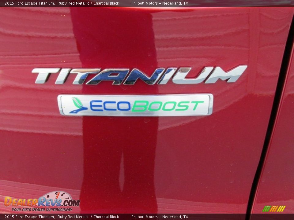 2015 Ford Escape Titanium Ruby Red Metallic / Charcoal Black Photo #14