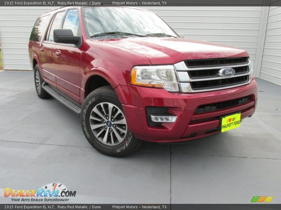 2015 Ford Expedition EL XLT Ruby Red Metallic / Dune Photo #1
