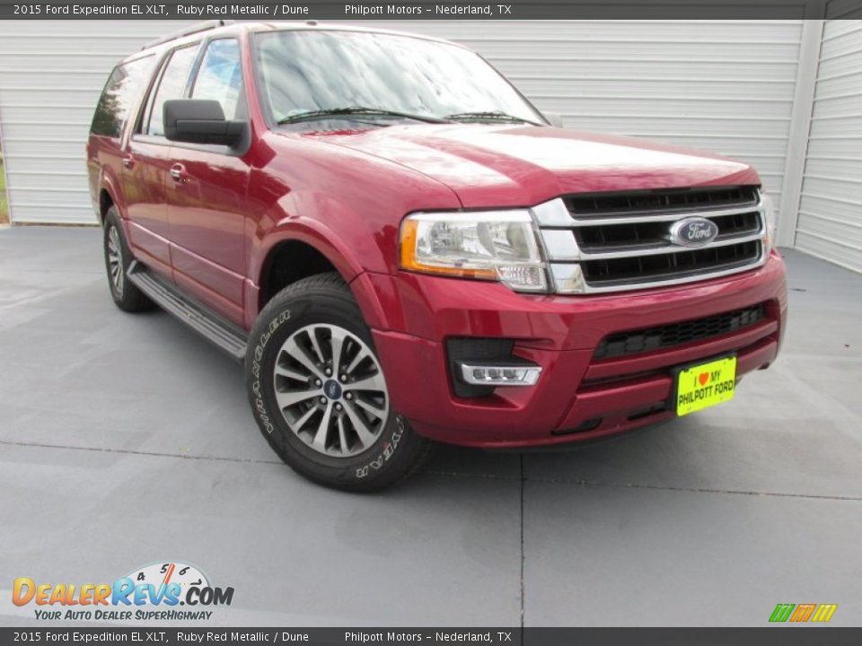 2015 Ford Expedition EL XLT Ruby Red Metallic / Dune Photo #2