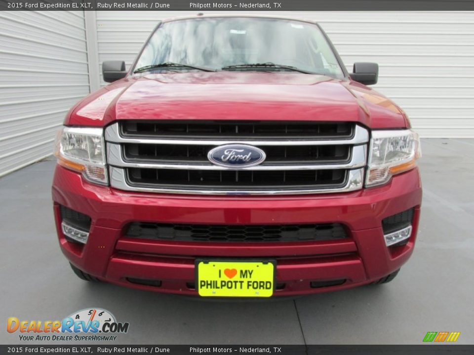 2015 Ford Expedition EL XLT Ruby Red Metallic / Dune Photo #8