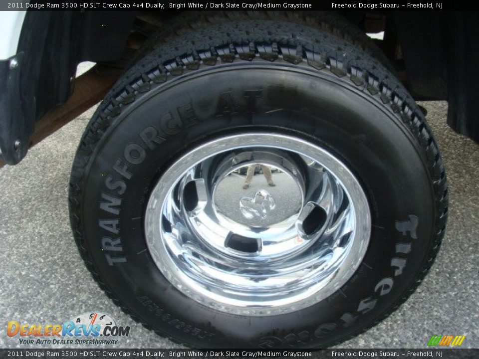 2011 Dodge Ram 3500 HD SLT Crew Cab 4x4 Dually Bright White / Dark Slate Gray/Medium Graystone Photo #9