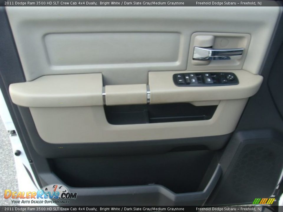 2011 Dodge Ram 3500 HD SLT Crew Cab 4x4 Dually Bright White / Dark Slate Gray/Medium Graystone Photo #12