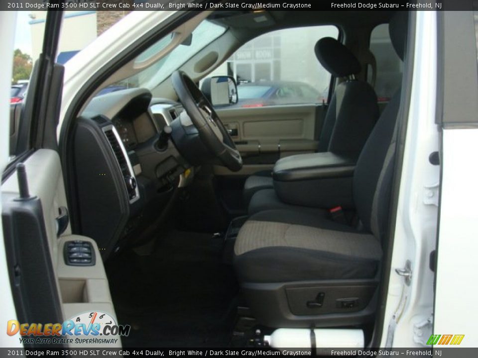 2011 Dodge Ram 3500 HD SLT Crew Cab 4x4 Dually Bright White / Dark Slate Gray/Medium Graystone Photo #13