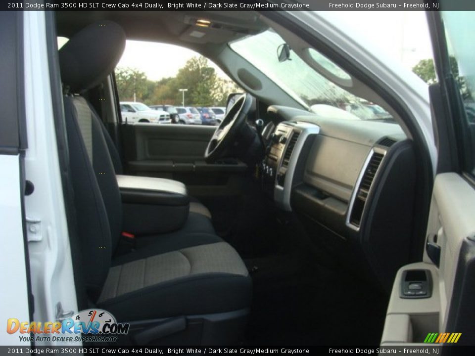 2011 Dodge Ram 3500 HD SLT Crew Cab 4x4 Dually Bright White / Dark Slate Gray/Medium Graystone Photo #14
