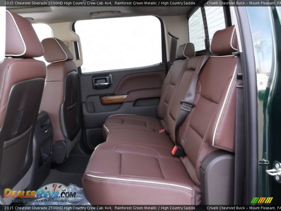 2015 Chevrolet Silverado 2500HD High Country Crew Cab 4x4 Rainforest Green Metallic / High Country Saddle Photo #23