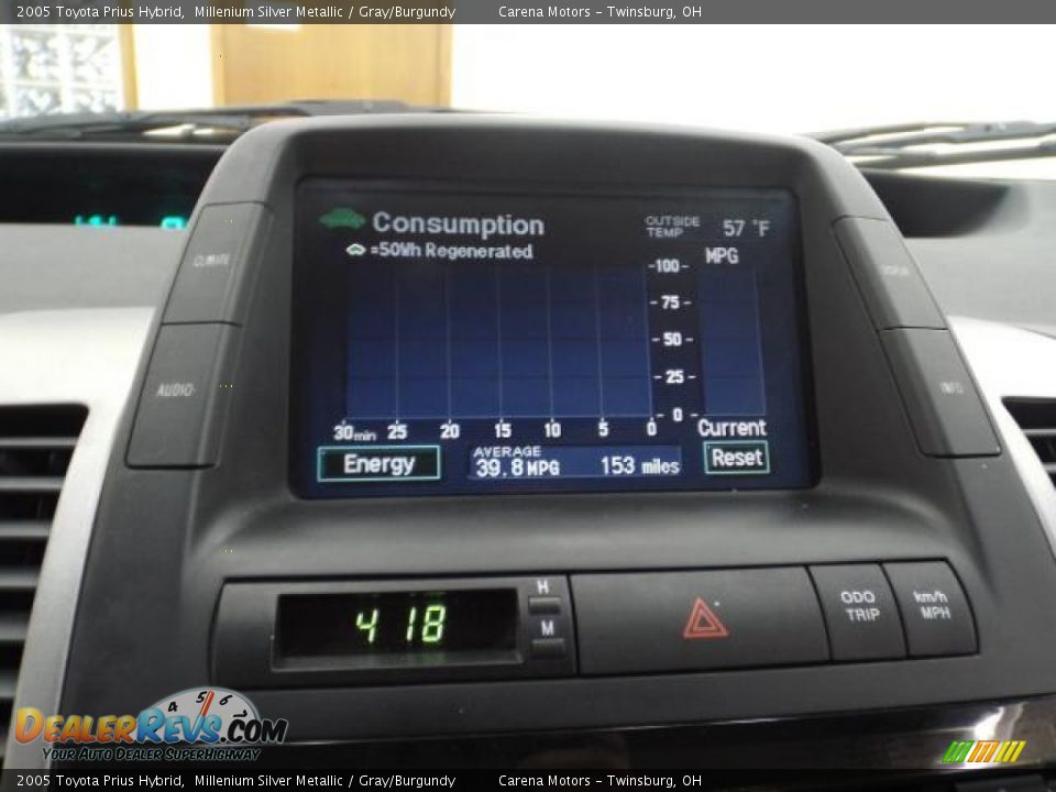 2005 Toyota Prius Hybrid Millenium Silver Metallic / Gray/Burgundy Photo #3